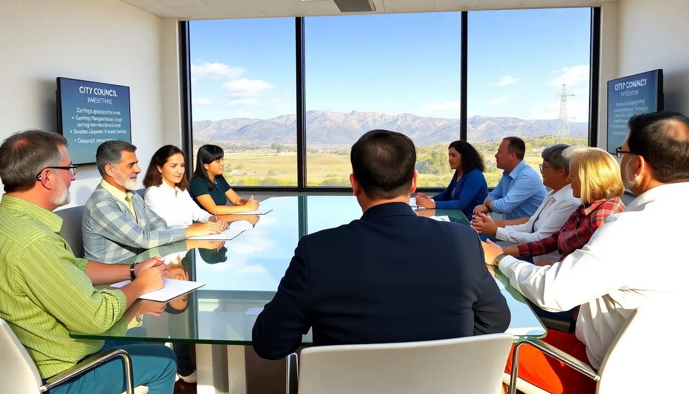 community members engaged in a City Council meeting in Mountain Home.